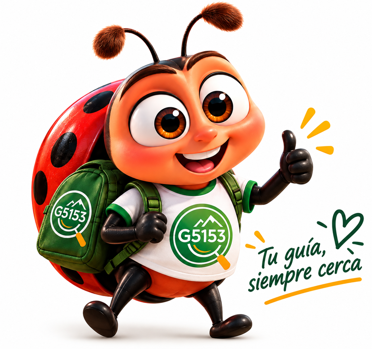 Mariquita, mascota de la Guía Comercial 5153